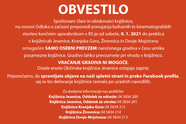 Osebni prevzem gradiva